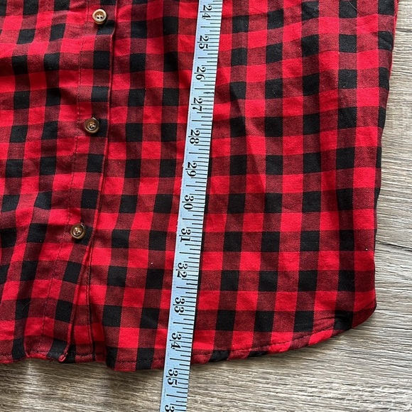 Christmas Red Plaid Long Sleeve Girls Shirt Dress Youth Size Small - Picture 12 of 12
